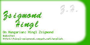 zsigmond hingl business card